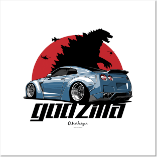 Nissan GTR Godzila Posters and Art